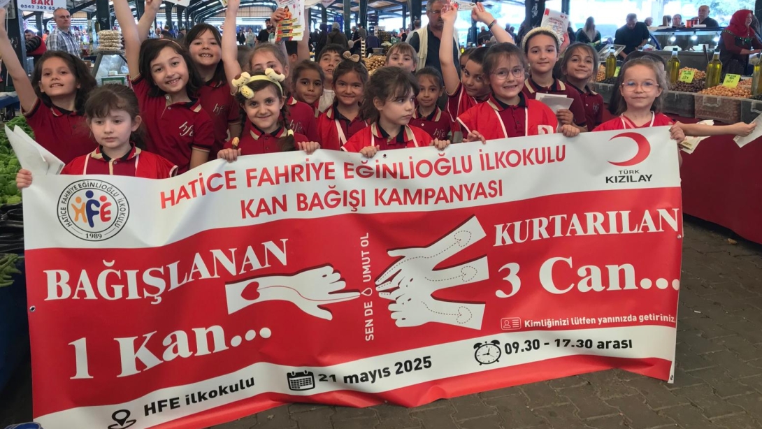 Hatice Fahriye Eğinlioğlu İlkokulu'nda Kan Bağışı Kampanyasıyla 118 Bağış